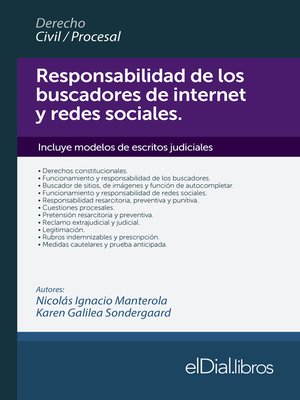 cover image of Responsabilidad de los buscadores de Internet y redes sociales